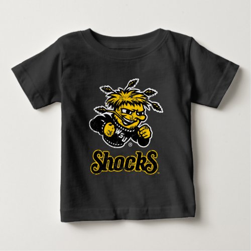 WSU Logo Distressed Baby T_Shirt