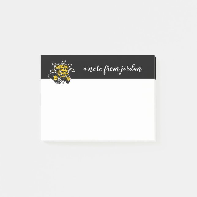 WSU Logo Distressed Post-it Notes (Front)