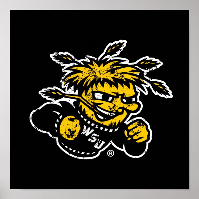 WSU Logo Distressed Poster (Front)