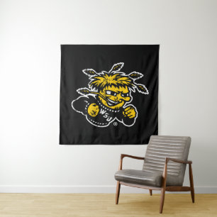 WSU Logo Distressed Tapestry