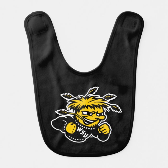 WSU Logo Primary Mark Baby Bib (Front)