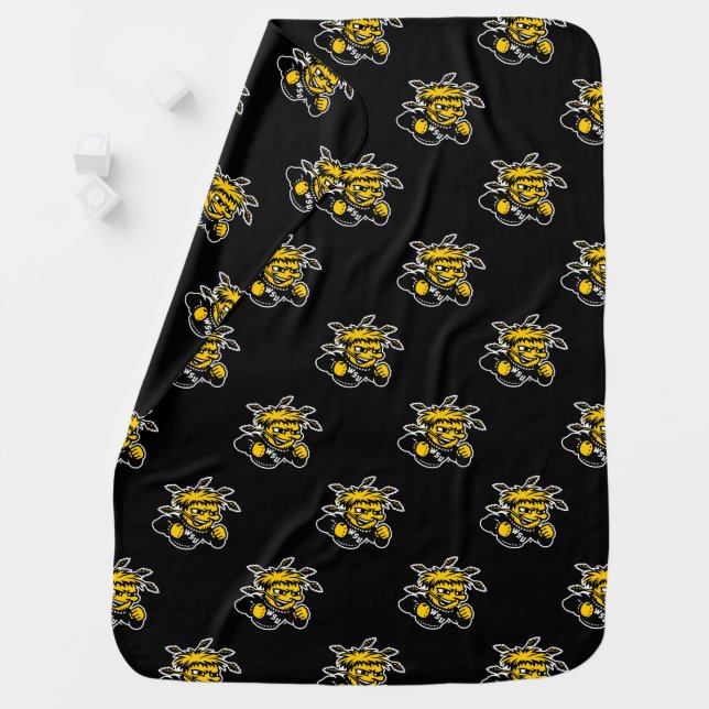 WSU Logo Primary Mark Baby Blanket (In Situ)