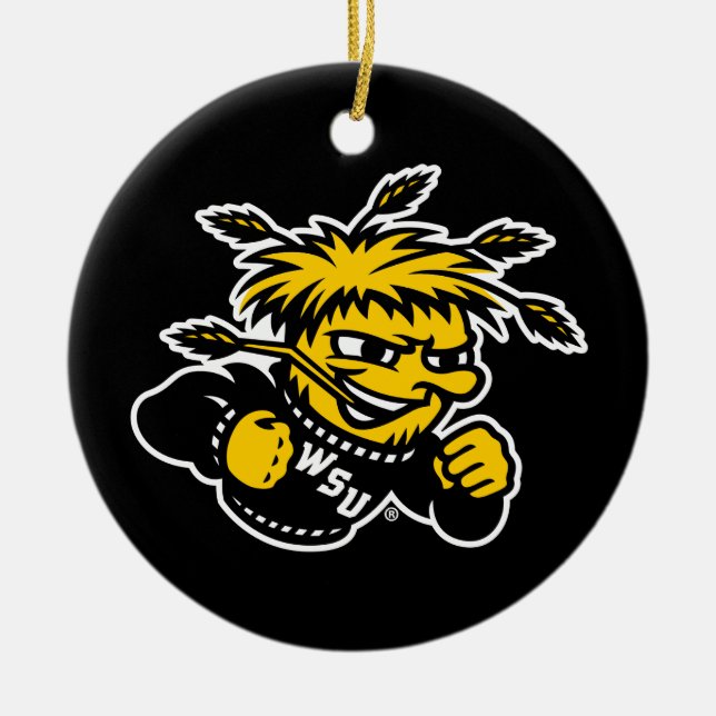 WSU Logo Primary Mark Ceramic Ornament (Front)