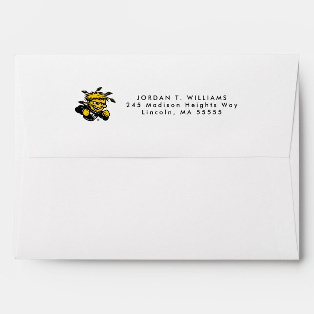 WSU Logo Primary Mark Envelope (Back (Top Flap))