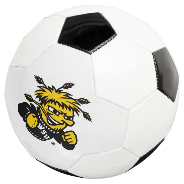 WSU Logo Primary Mark Soccer Ball (Three Quarter)