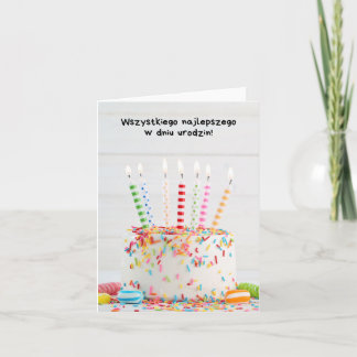 Wszystkiego najlepszego w dniu urodzin, Polish  Card