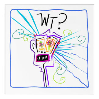 WT? WHAT THE ?? EMOJI Meemogie Acrylic Print