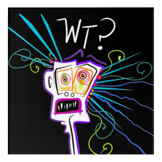 WT? WHAT THE ?? EMOJI Meemogie Acrylic Print