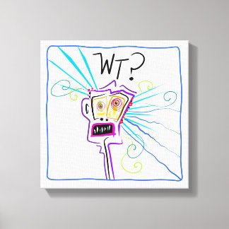 WT? WHAT THE ?? EMOJI Meemogie Canvas Print