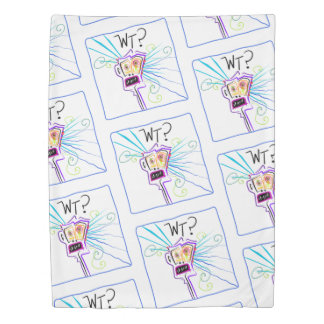 WT? WHAT THE ?? EMOJI Meemogie Duvet Cover