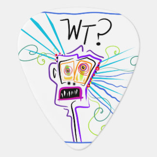 WT? - WHAT THE ?? EMOJI Meemogie Guitar Pick