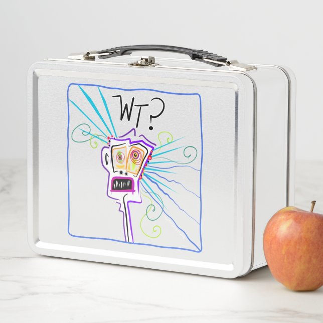 WT? WHAT THE ?? EMOJI Meemogie Metal Lunch Box (In Situ)
