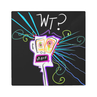 WT? WHAT THE ?? EMOJI Meemogie Metal Print