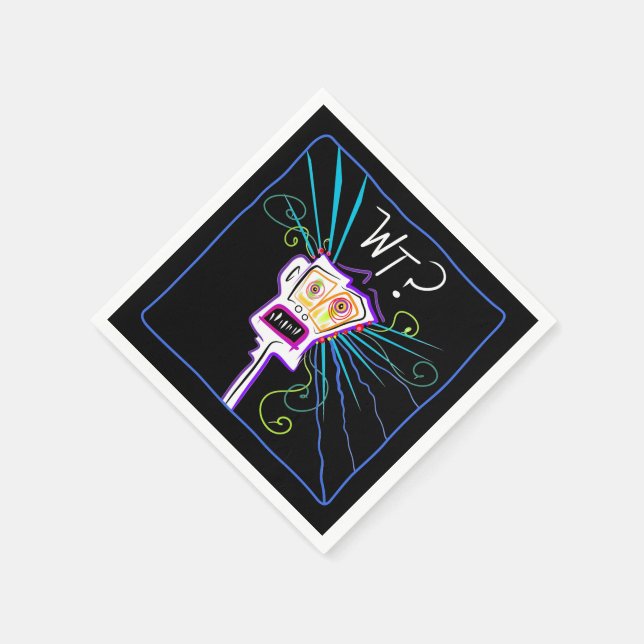 WT? - WHAT THE ?? EMOJI Meemogie Napkins (Corner)