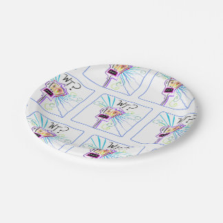 WT? - WHAT THE ?? EMOJI Meemogie Paper Plates