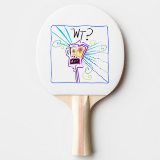 WT? - WHAT THE ?? EMOJI Meemogie Ping Pong Paddle