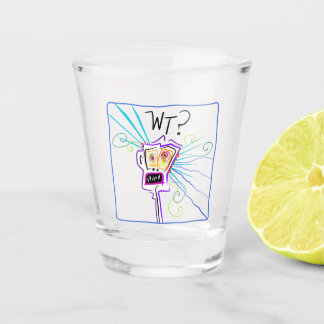 WT? WHAT THE ?? EMOJI Meemogie Shot Glass