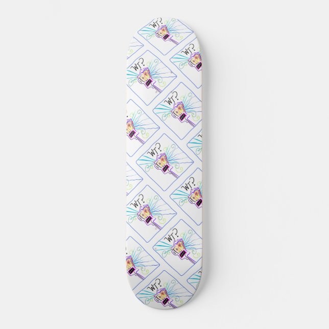 WT? - WHAT THE ?? EMOJI Meemogie Skateboard (Front)