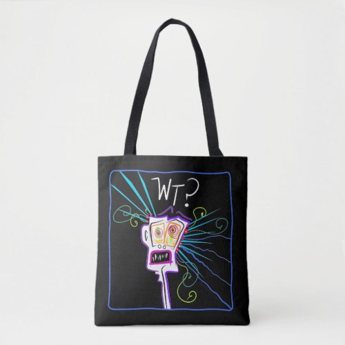 WT WHAT THE  EMOJI Meemogie Tote Bag