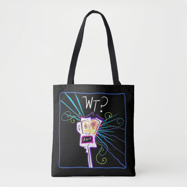 WT? WHAT THE ?? EMOJI Meemogie Tote Bag (Front)
