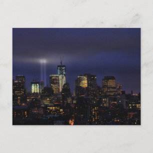 WTC Tribute in Light - 9/11/2011 at twiight Postcard