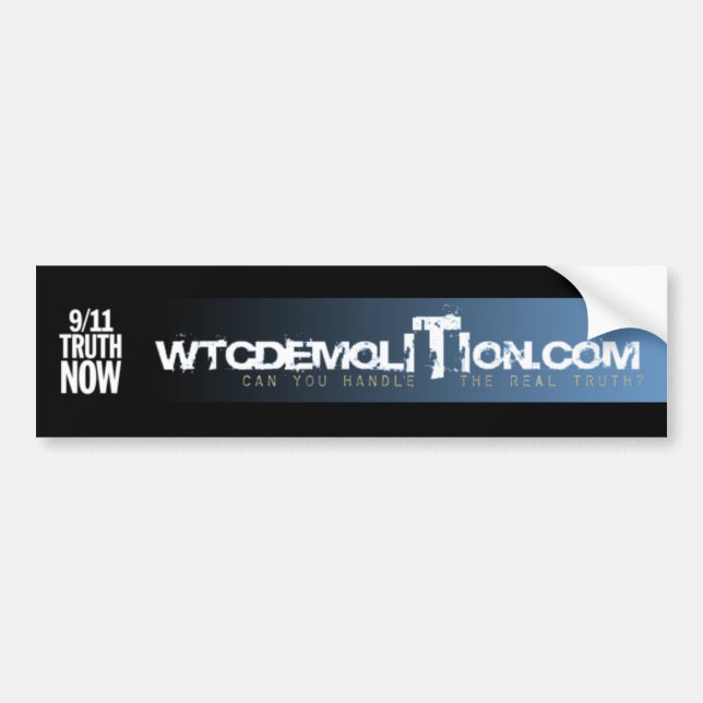 WTCDEMOLITION.COM - Customized Bumper Sticker (Front)