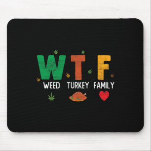 Wtf1 Wine Turkey Football - Fun Thanksgiving Day M Mouse Pad