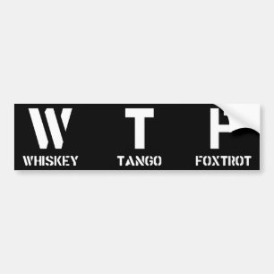 WTF BUMPER STICKER