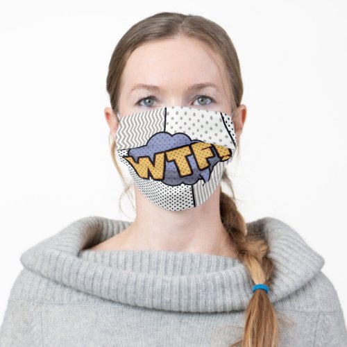 WTF Cursing Pop Art Fashion Adult Cloth Face Mask