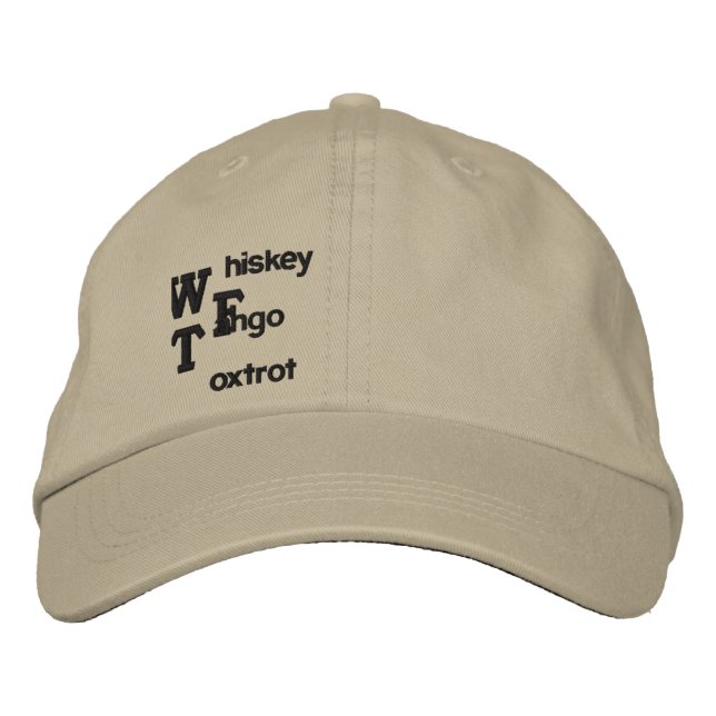 WTF EMBROIDERED BASEBALL HAT (Front)