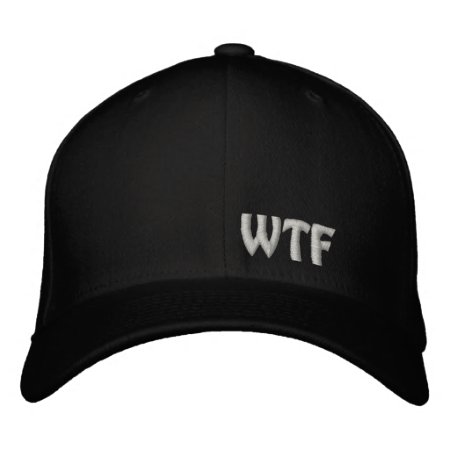 Wtf Embroidered Baseball Hat Flexfit Wool Cap