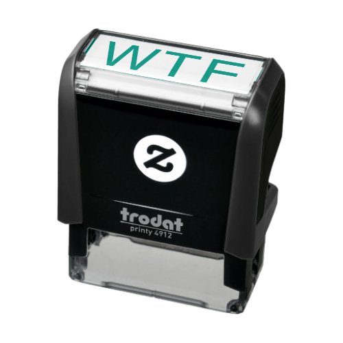 WTF Funny Meme Simple Typography Cute Humorous Self_inking Stamp