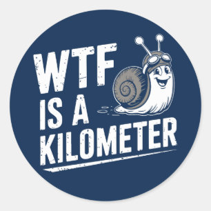 WTF Is a Kilometer Classic Round Sticker