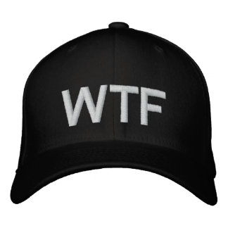 WTF military fitted blk Embroidered Baseball Cap