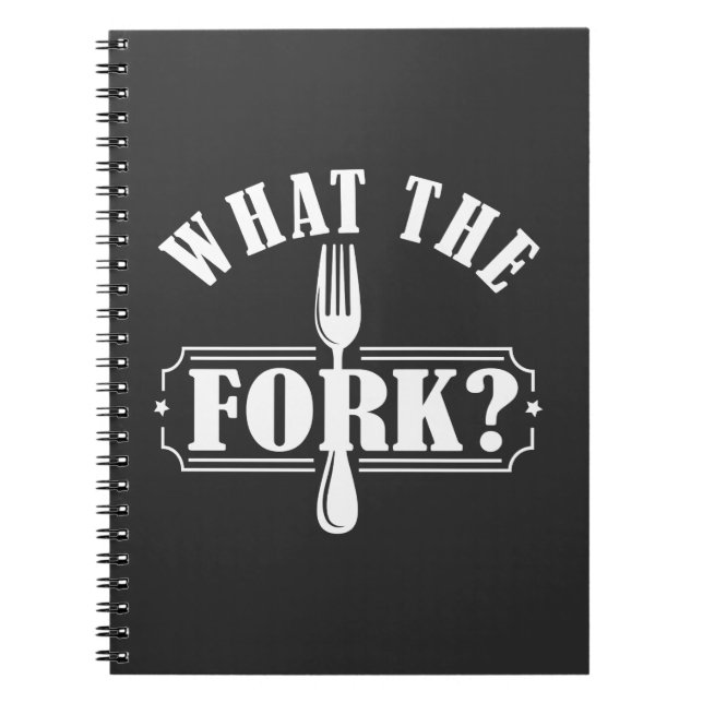 WTF What The Fork Art Hilarious Saying Forking Notebook (Front)