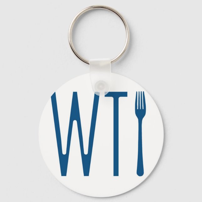 WTF - What The Fork Humor Merchandise Keychain (Front)