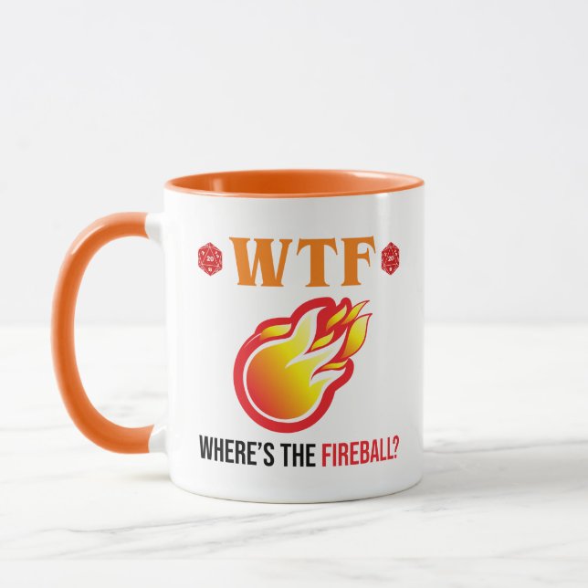 WTF - Where's The Fireball? Mug (Left)