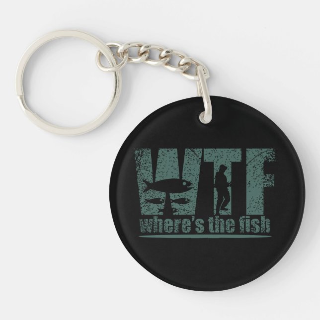 WTF Wheres The Fish Keychain (Front)