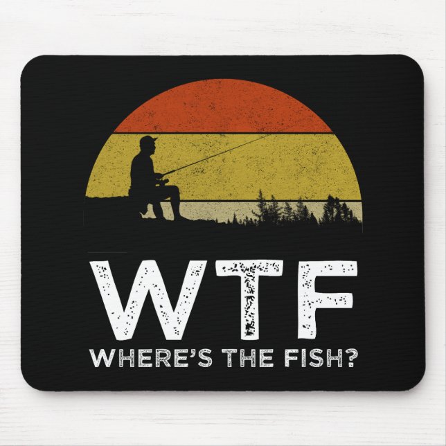 WTF - Where's The Fish? Mouse Pad (Front)