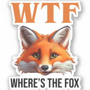WTF - Where's The Fox Sticker
