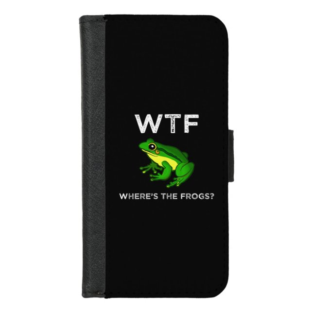 WTF - Where's The Frogs? iPhone Wallet Case (Front)