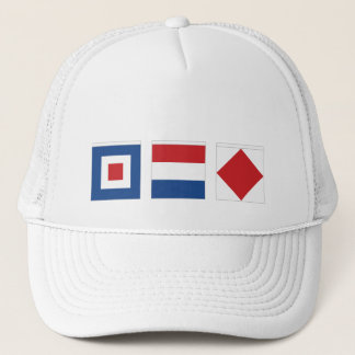 WTF Whiskey Tango Foxtrot Signal Flags Trucker Hat