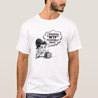WTF Whisper – Funny Retro Cartoon Design for Ever T-Shirt