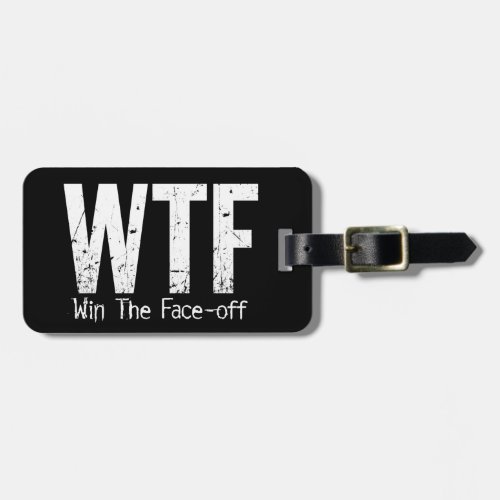 WTF Win The Face_off Hockey Luggage Tag