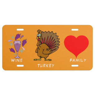 WTF Wine Turkey Family Thunder_Cove License Plate