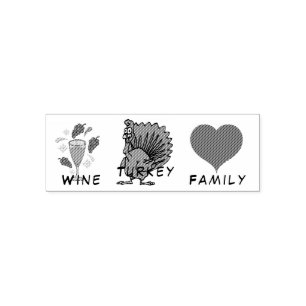 WTF Wine Turkey Family Thunder_Cove Self-inking Stamp