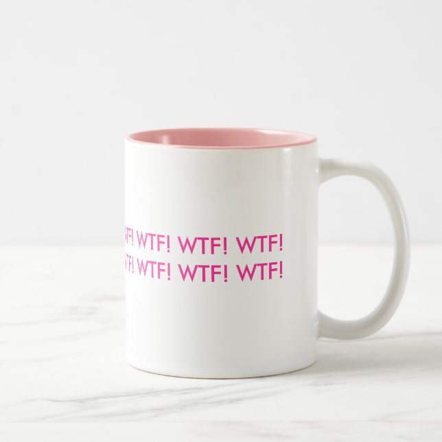 WTF! WTF! Mug! Two-Tone Coffee Mug (Right)