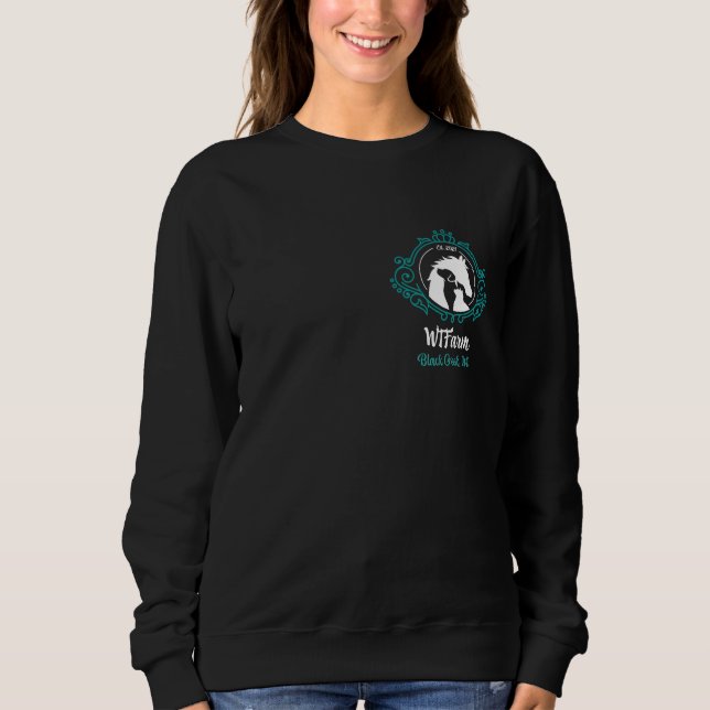 WTFarm Women's black sweatshirt front and back (Front)