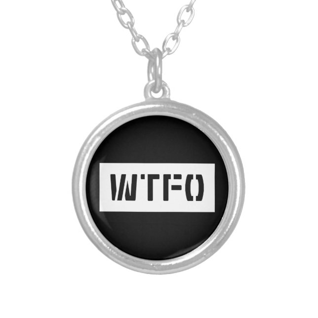 WTFO SILVER PLATED NECKLACE (Front)