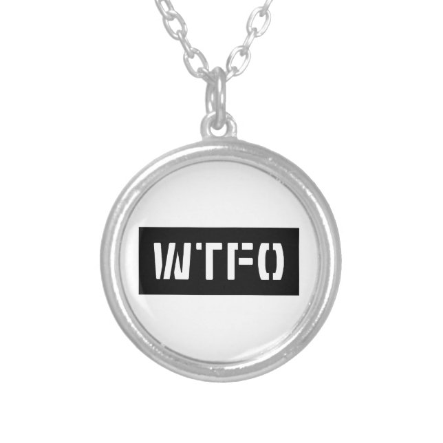 WTFO SILVER PLATED NECKLACE (Front)